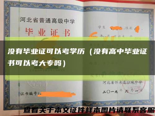 没有毕业证可以考学历（没有高中毕业证书可以考大专吗）缩略图