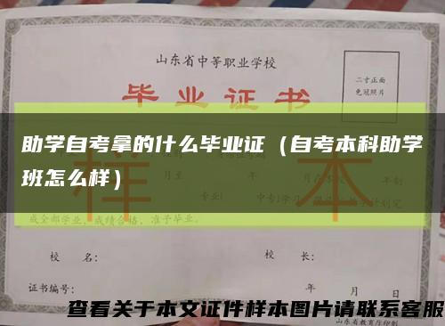 助学自考拿的什么毕业证（自考本科助学班怎么样）缩略图