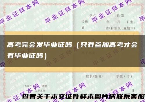 高考完会发毕业证吗（只有参加高考才会有毕业证吗）缩略图