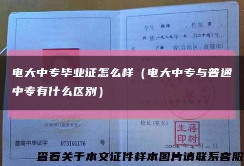 电大中专毕业证怎么样（电大中专与普通中专有什么区别）缩略图