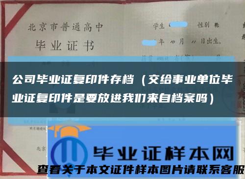 公司毕业证复印件存档（交给事业单位毕业证复印件是要放进我们来自档案吗）缩略图