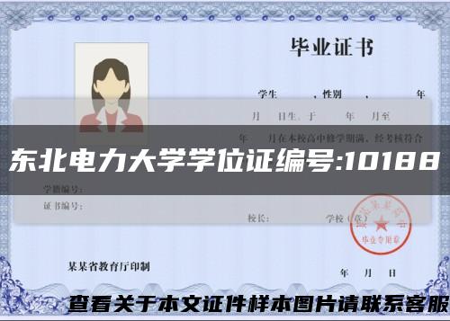 东北电力大学学位证编号:10188缩略图