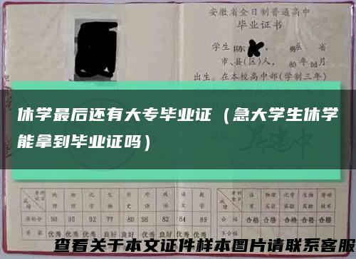 休学最后还有大专毕业证（急大学生休学能拿到毕业证吗）缩略图