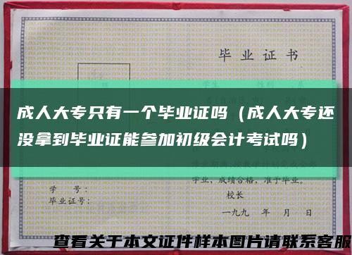 成人大专只有一个毕业证吗（成人大专还没拿到毕业证能参加初级会计考试吗）缩略图