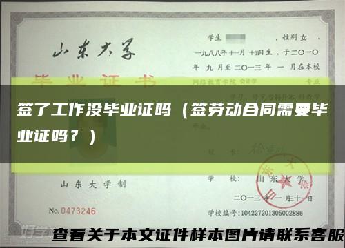 签了工作没毕业证吗（签劳动合同需要毕业证吗？）缩略图