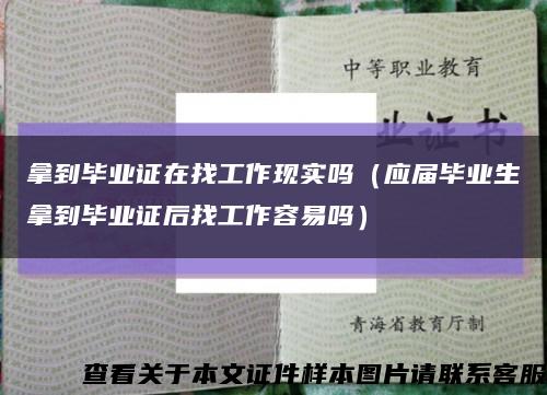 拿到毕业证在找工作现实吗（应届毕业生拿到毕业证后找工作容易吗）缩略图