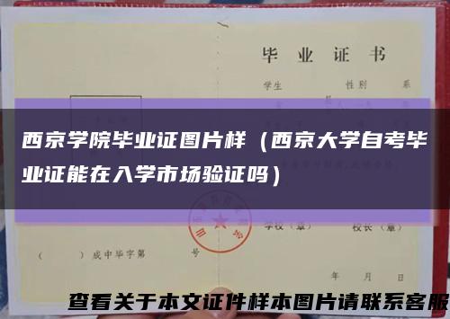 西京学院毕业证图片样（西京大学自考毕业证能在入学市场验证吗）缩略图