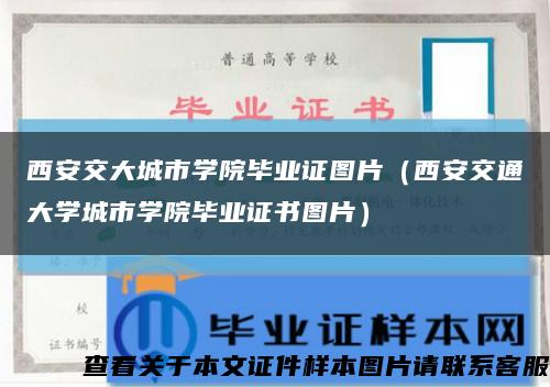 西安交大城市学院毕业证图片（西安交通大学城市学院毕业证书图片）缩略图