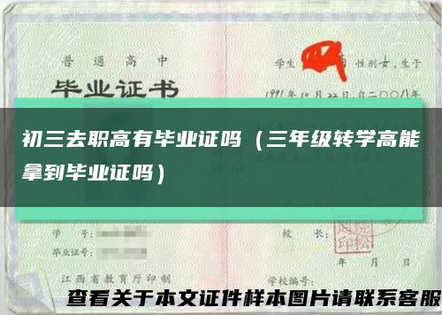 初三去职高有毕业证吗（三年级转学高能拿到毕业证吗）缩略图