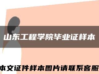 山东工程学院毕业证样本缩略图