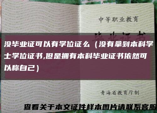 没毕业证可以有学位证么（没有拿到本科学士学位证书,但是拥有本科毕业证书依然可以称自己）缩略图