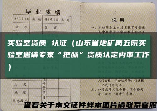 实验室资质 认证（山东省地矿局五院实验室邀请专家“把脉”资质认定内审工作）缩略图