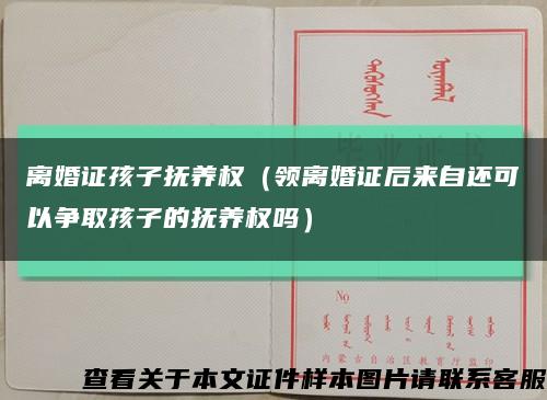 离婚证孩子抚养权（领离婚证后来自还可以争取孩子的抚养权吗）缩略图