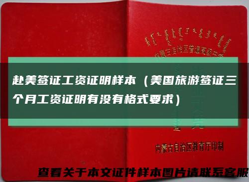 赴美签证工资证明样本（美国旅游签证三个月工资证明有没有格式要求）缩略图