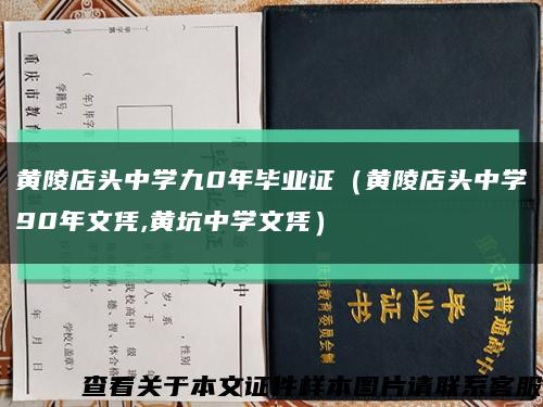 黄陵店头中学九0年毕业证（黄陵店头中学90年文凭,黄坑中学文凭）缩略图