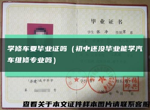 学修车要毕业证吗（初中还没毕业能学汽车维修专业吗）缩略图