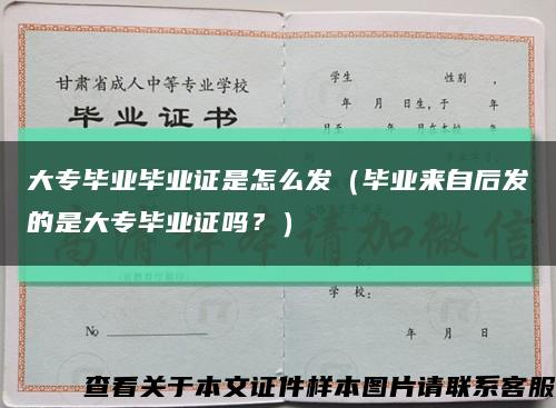 大专毕业毕业证是怎么发（毕业来自后发的是大专毕业证吗？）缩略图