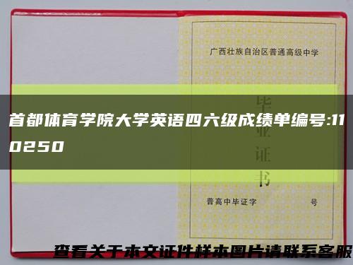 首都体育学院大学英语四六级成绩单编号:110250缩略图