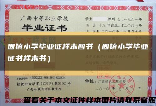 固镇小学毕业证样本图书（固镇小学毕业证书样本书）缩略图