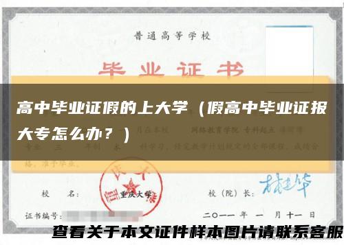 高中毕业证假的上大学（假高中毕业证报大专怎么办？）缩略图