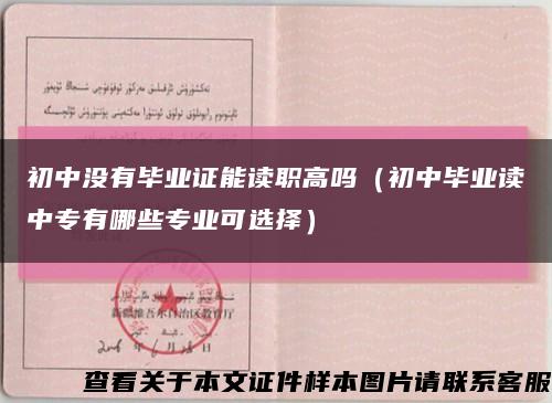 初中没有毕业证能读职高吗（初中毕业读中专有哪些专业可选择）缩略图