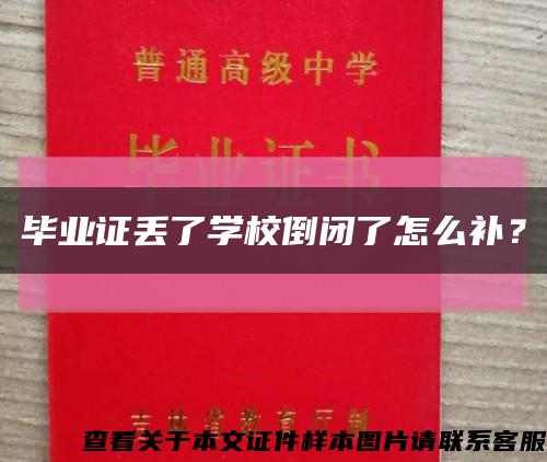 毕业证丢了学校倒闭了怎么补？缩略图