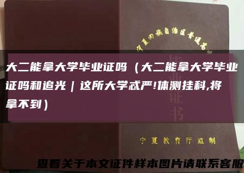 大二能拿大学毕业证吗（大二能拿大学毕业证吗和追光｜这所大学忒严!体测挂科,将拿不到）缩略图