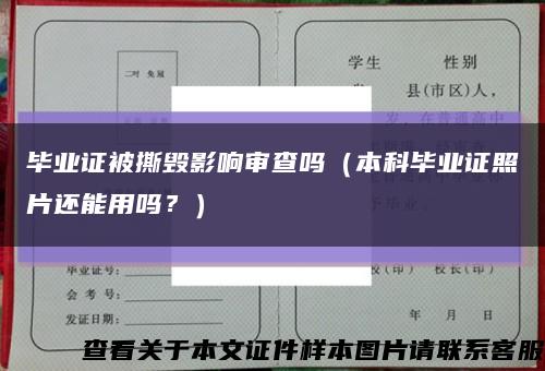 毕业证被撕毁影响审查吗（本科毕业证照片还能用吗？）缩略图