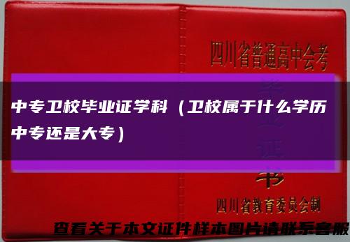 中专卫校毕业证学科（卫校属于什么学历 中专还是大专）缩略图