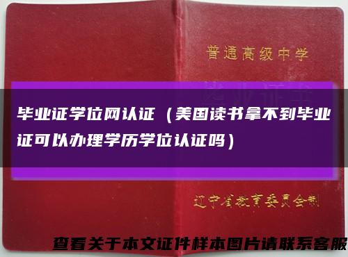 毕业证学位网认证（美国读书拿不到毕业证可以办理学历学位认证吗）缩略图