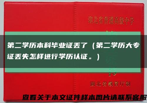 第二学历本科毕业证丢了（第二学历大专证丢失怎样进行学历认证。）缩略图