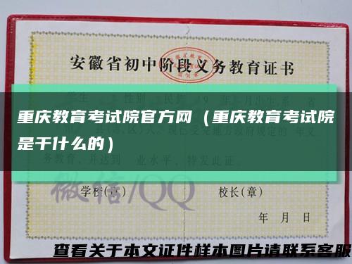 重庆教育考试院官方网（重庆教育考试院是干什么的）缩略图