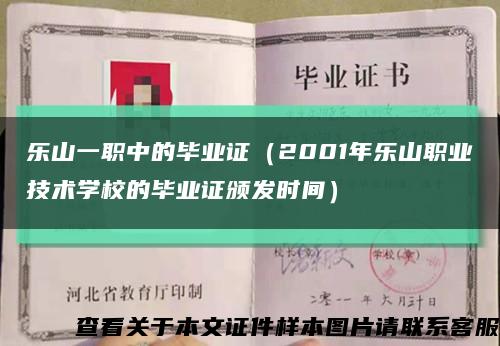 乐山一职中的毕业证（2001年乐山职业技术学校的毕业证颁发时间）缩略图