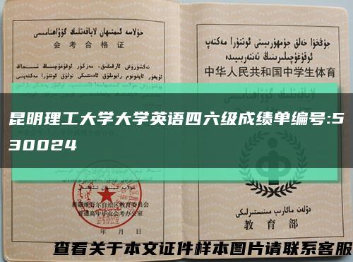 昆明理工大学大学英语四六级成绩单编号:530024缩略图