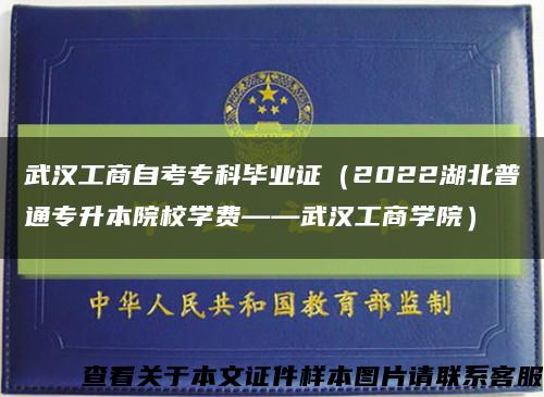 武汉工商自考专科毕业证（2022湖北普通专升本院校学费——武汉工商学院）缩略图