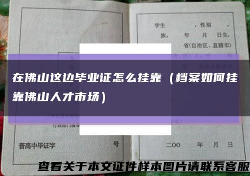 在佛山这边毕业证怎么挂靠（档案如何挂靠佛山人才市场）缩略图