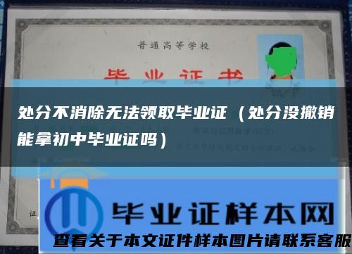 处分不消除无法领取毕业证（处分没撤销能拿初中毕业证吗）缩略图