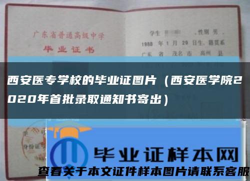 西安医专学校的毕业证图片（西安医学院2020年首批录取通知书寄出）缩略图