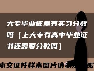 大专毕业证里有实习分数吗（上大专有高中毕业证书还需要分数吗）缩略图