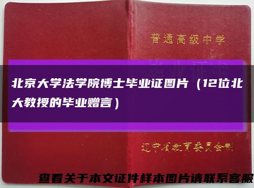 北京大学法学院博士毕业证图片（12位北大教授的毕业赠言）缩略图