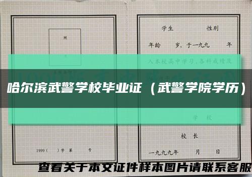 哈尔滨武警学校毕业证（武警学院学历）缩略图