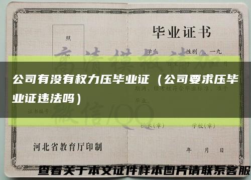 公司有没有权力压毕业证（公司要求压毕业证违法吗）缩略图