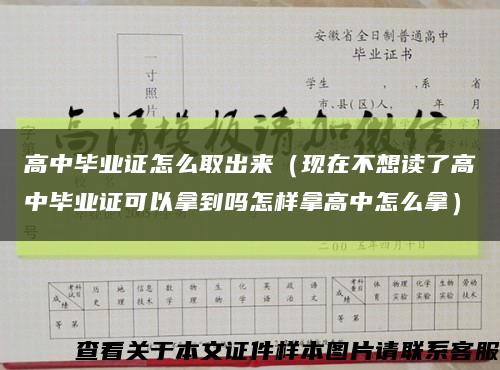 高中毕业证怎么取出来（现在不想读了高中毕业证可以拿到吗怎样拿高中怎么拿）缩略图