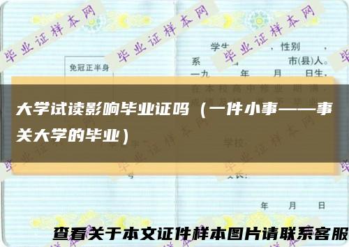 大学试读影响毕业证吗（一件小事——事关大学的毕业）缩略图