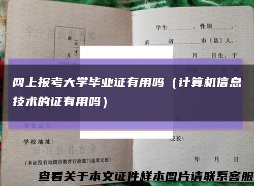 网上报考大学毕业证有用吗（计算机信息技术的证有用吗）缩略图