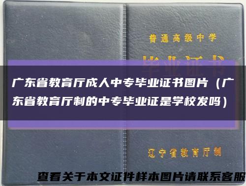 广东省教育厅成人中专毕业证书图片（广东省教育厅制的中专毕业证是学校发吗）缩略图