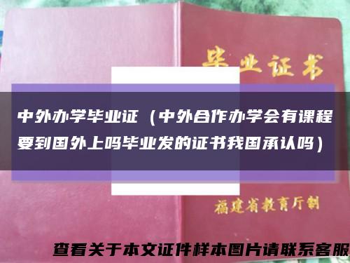 中外办学毕业证（中外合作办学会有课程要到国外上吗毕业发的证书我国承认吗）缩略图