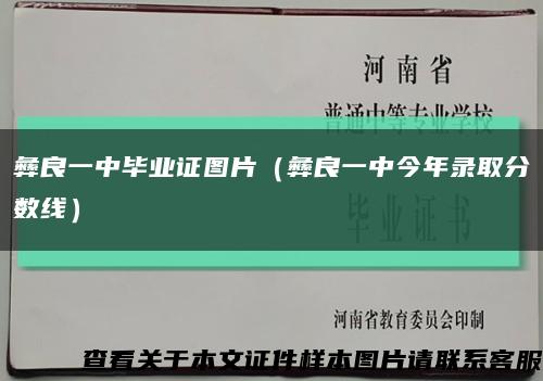 彝良一中毕业证图片（彝良一中今年录取分数线）缩略图