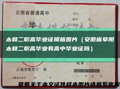 太和二职高毕业证模板图片（安徽省阜阳太和二职高毕业有高中毕业证吗）缩略图