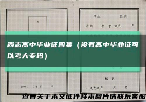 尚志高中毕业证图集（没有高中毕业证可以考大专吗）缩略图